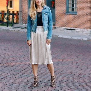 Shimmer midi skirt